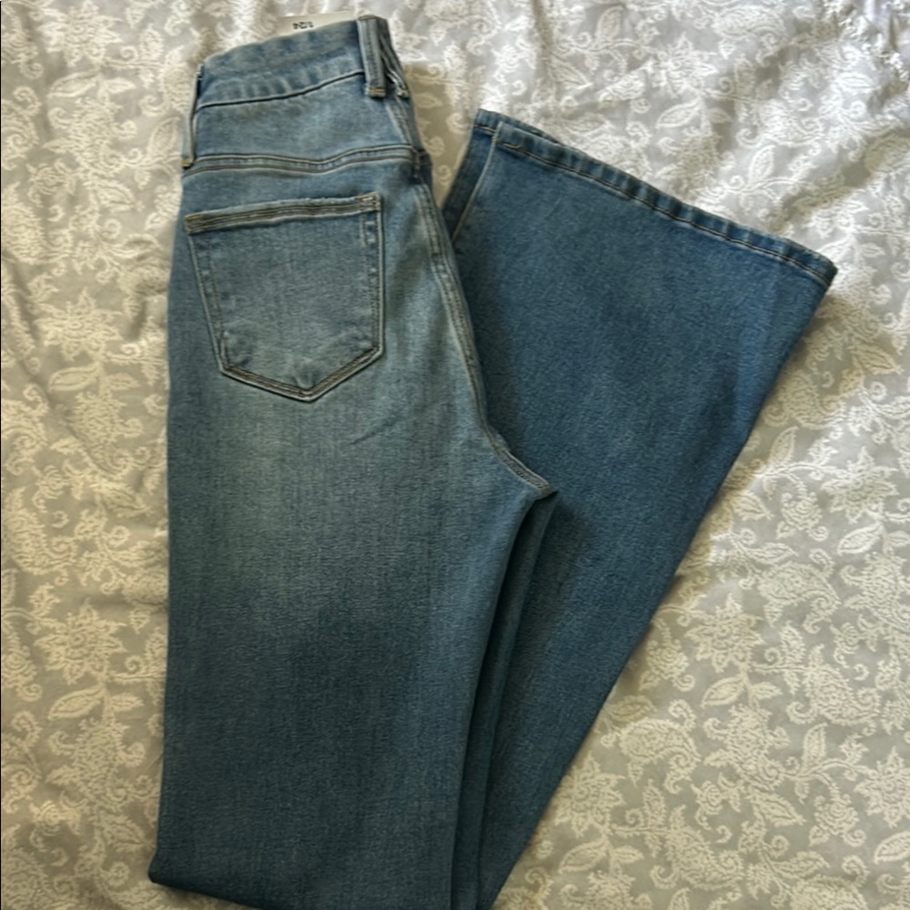 Trendy Blue Flare Jeans - Picture 8 of 12